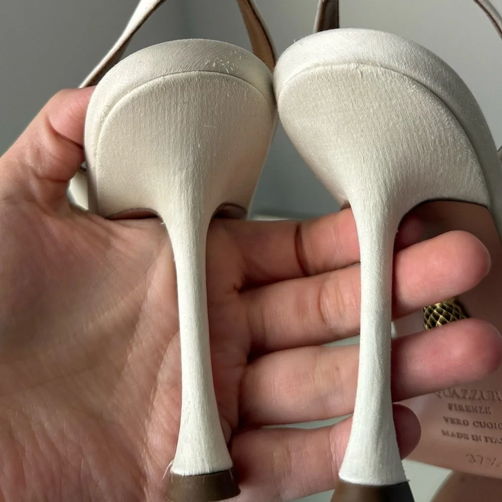 Aquazzura Galactic Flower 95 satin sandals $1,450 37.5 - Picture 8 of 14